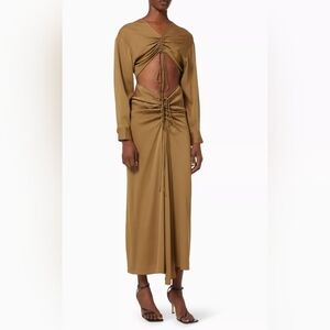Christopher Esber Ruched Disconnect Shirt Dress in Viscose XS/US2/UK6